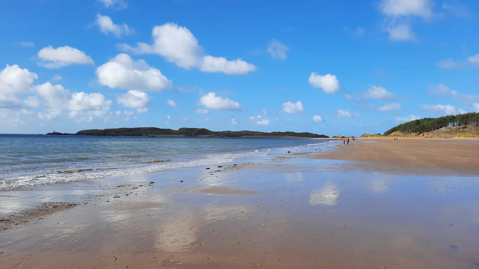 Newborough Beach at golden hour.